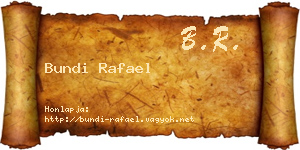 Bundi Rafael névjegykártya